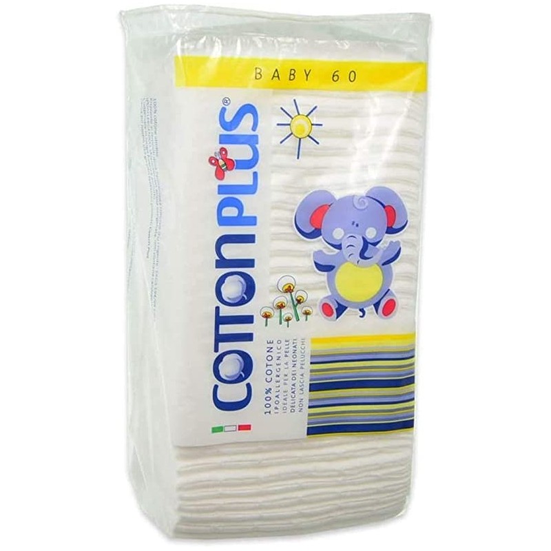 Cotton Plus Quadrotti Baby 100% Cotone 60 pezzi - Bebe Confort snc