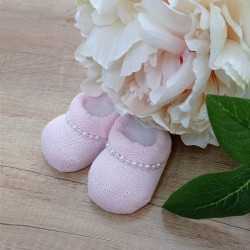 Babbucce neonata giro perle