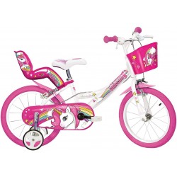 Dino Bikes Bicicletta Bambina Unicorn 14 pollici