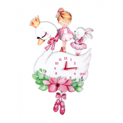 Dekori Orologio Ballerina 3D da Parete 